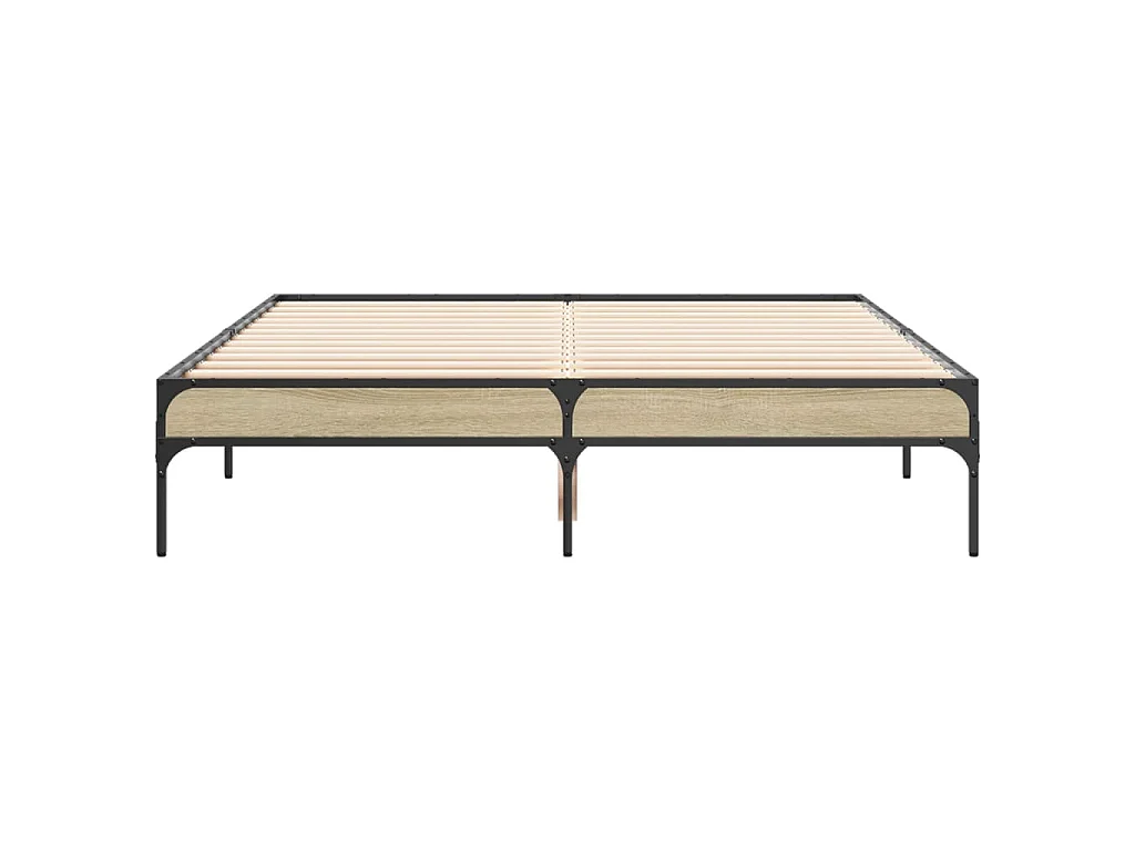 Cadre de lit sans matelas chêne sonoma 135x190 cm