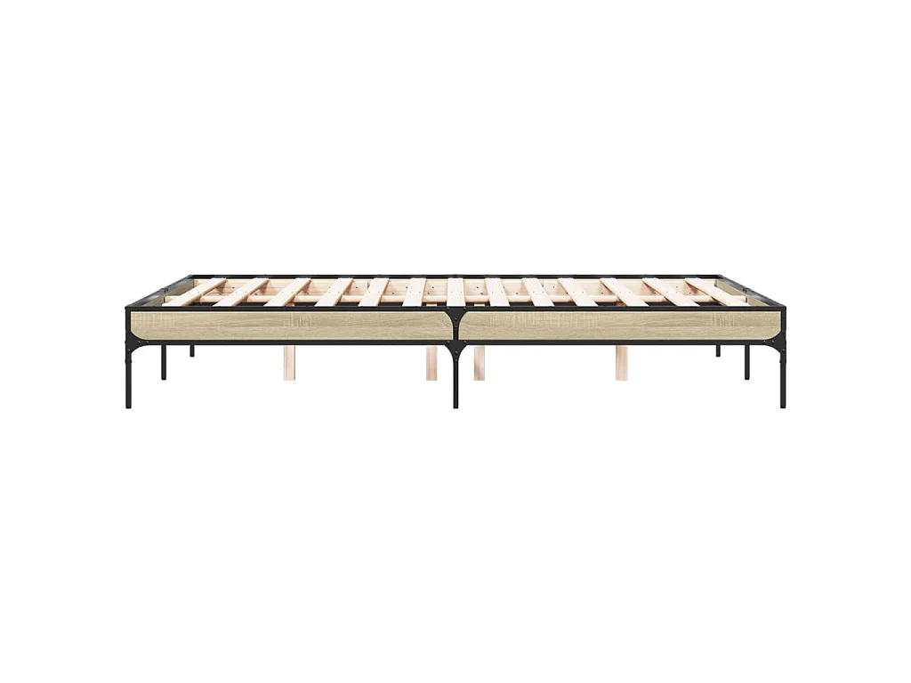 Cadre de lit sans matelas chêne sonoma 135x190 cm
