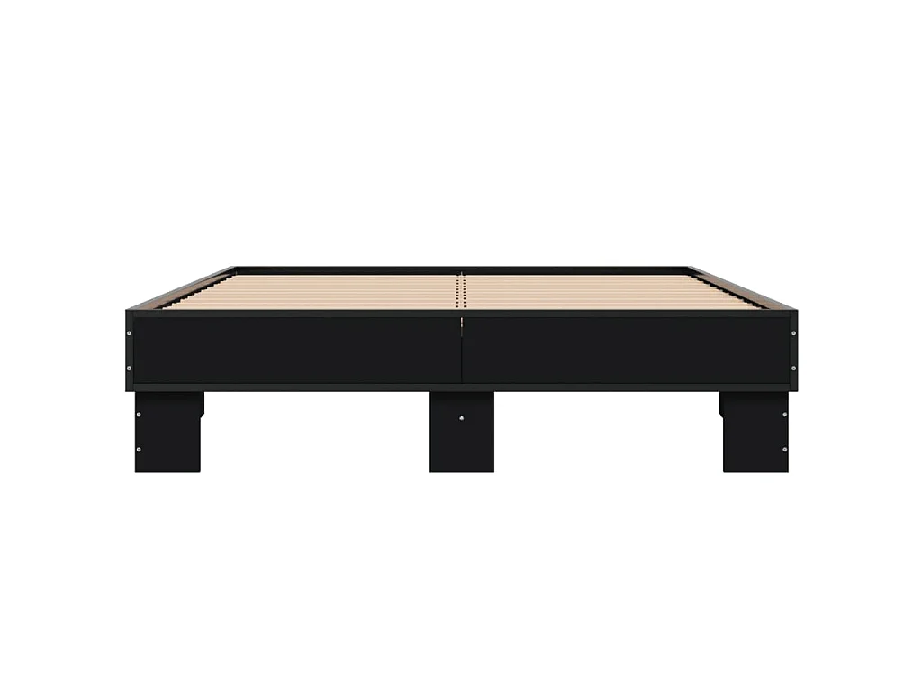 Cadre de lit sans matelas noir 120x200 cm