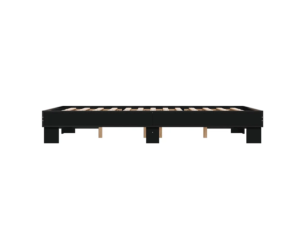 Cadre de lit sans matelas noir 120x200 cm