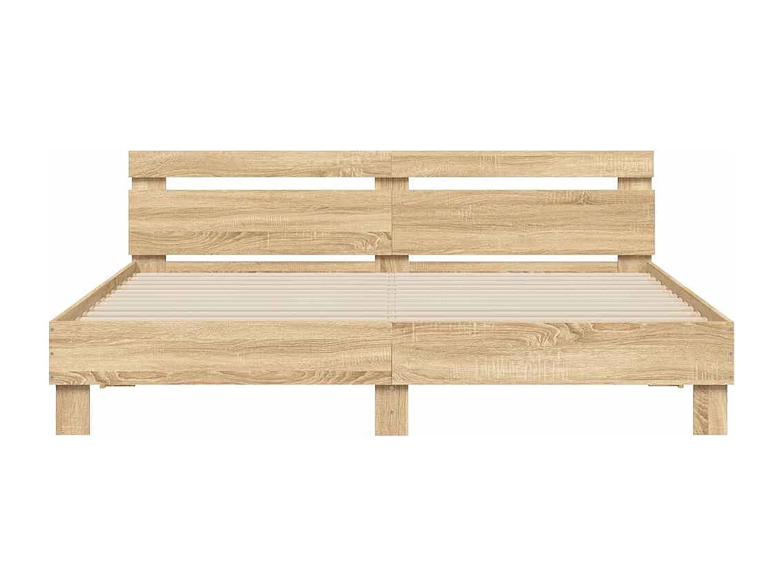 Cadre de lit sans matelas chêne sonoma 180x200 cm