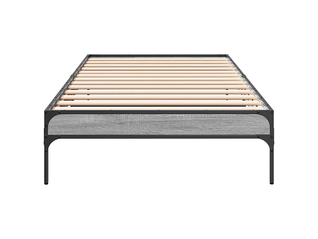 Cadre de lit sans matelas sonoma gris 90x190 cm