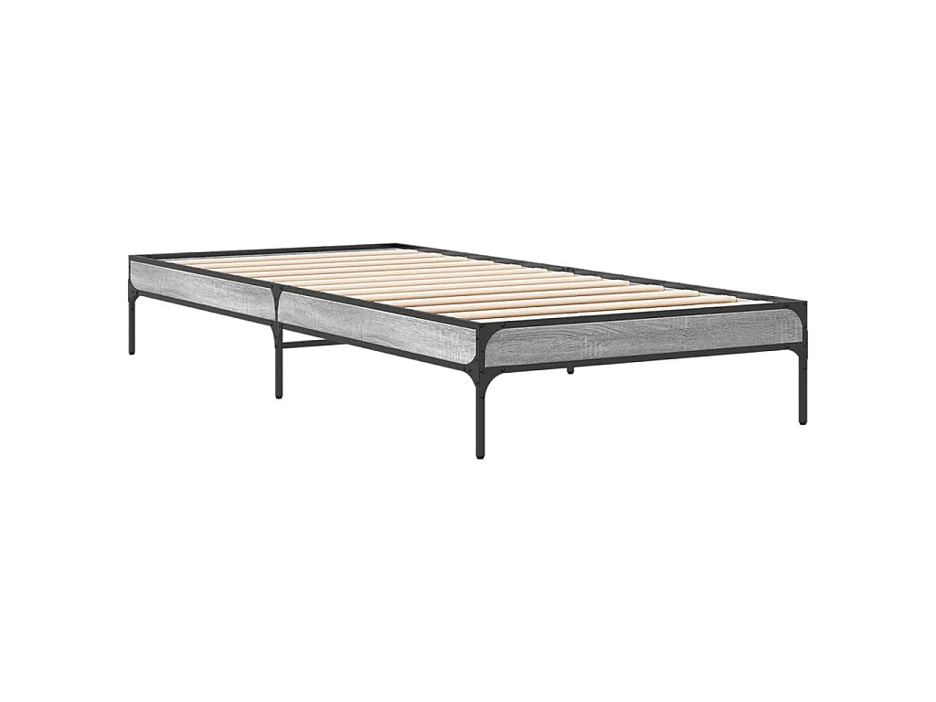 Cadre de lit sans matelas sonoma gris 90x190 cm