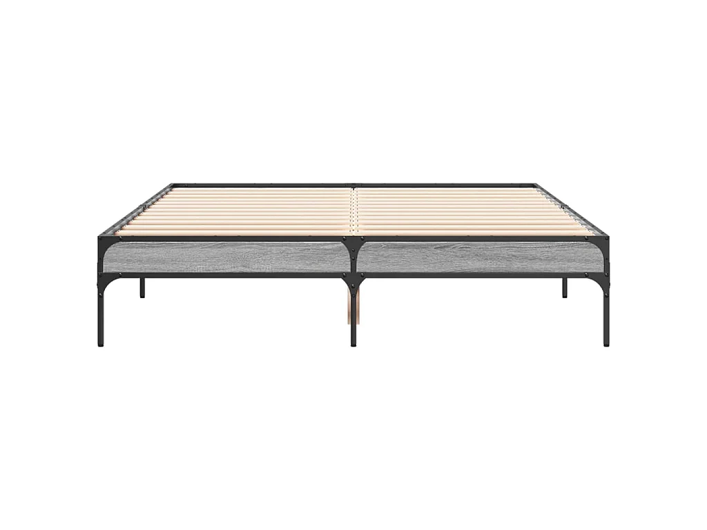 Cadre de lit sans matelas sonoma gris 140x190 cm