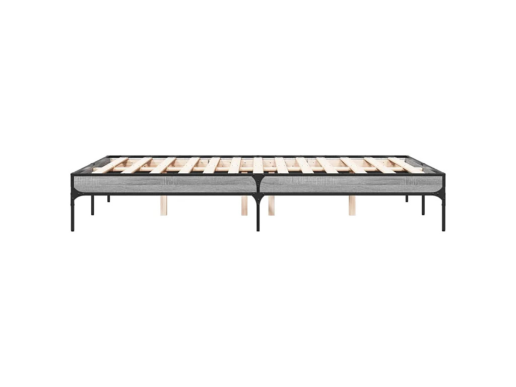 Cadre de lit sans matelas sonoma gris 140x190 cm