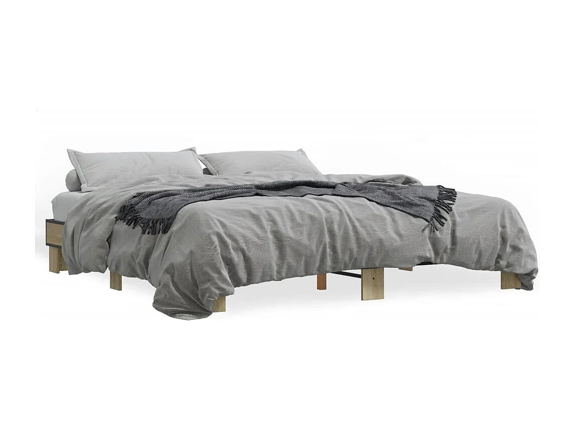 Cadre de lit sans matelas chêne sonoma 160x200 cm