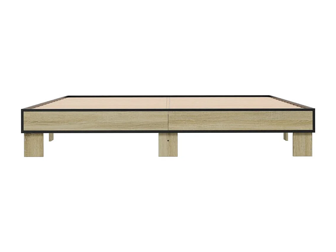 Cadre de lit sans matelas chêne sonoma 160x200 cm