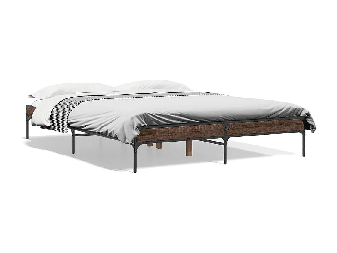 Cadre de lit sans matelas chêne marron 140x200 cm