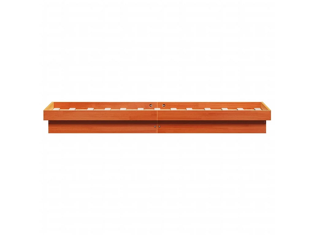 Estrutura de cama c/ LEDs 100x200 cm pinho maciço castanho mel