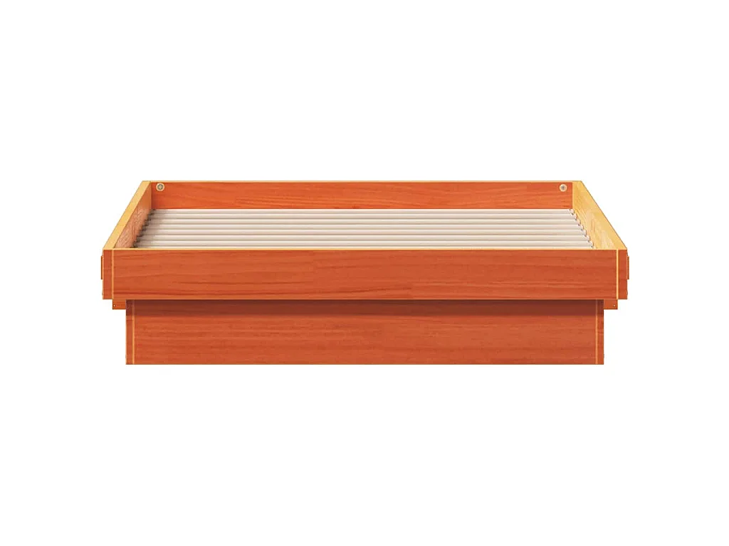 Cadre de lit à LED sans matelas 100x200 cm bois massif