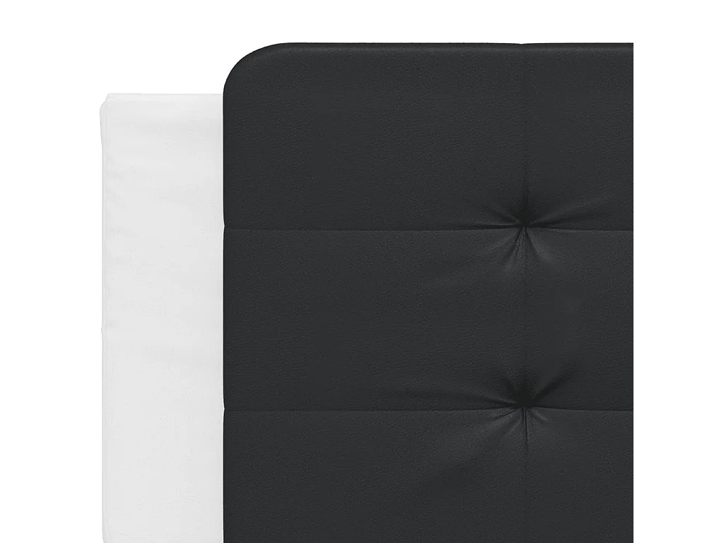 Letto con Materasso Zadar Bianco e Nero 200x200cm in Similpelle