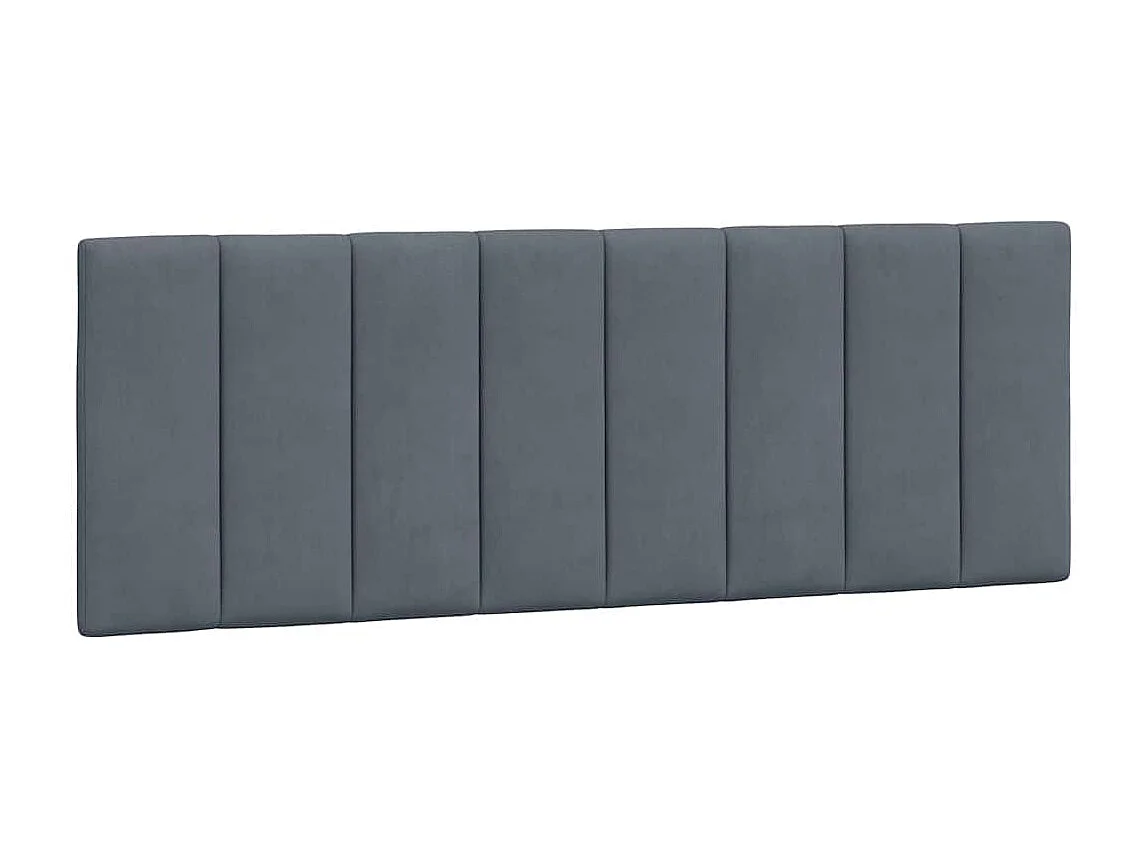 Cadre de lit sans matelas Hanko gris foncé 140x190 cm velours