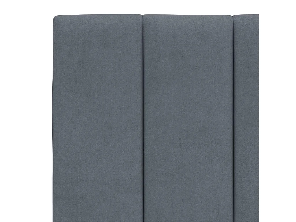 Cadre de lit sans matelas Hanko gris foncé 140x190 cm velours