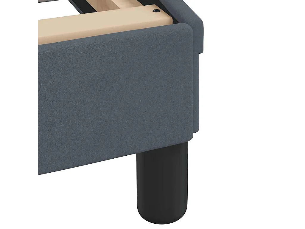 Giroletto senza Materasso Hanko Grigio Scuro 140x190 cm Velluto