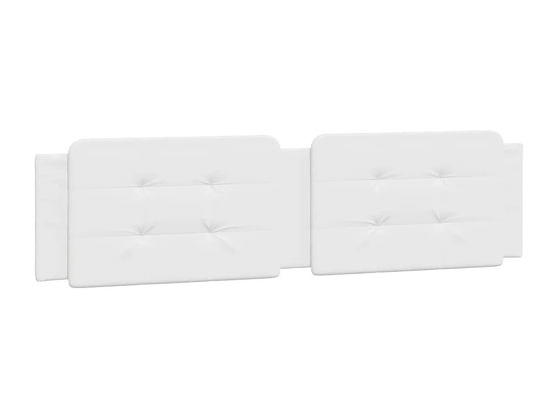 Cama com colchão Zadar 160x200 cm couro artificial branco