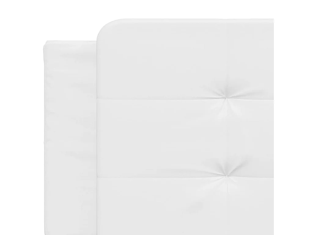 Cama com colchão Zadar 160x200 cm couro artificial branco