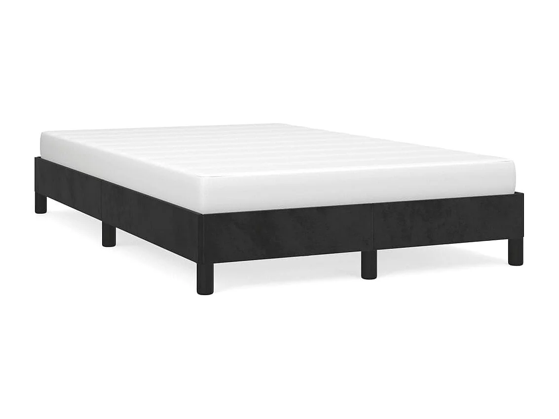 Bettgestell ohne Matratze Schwarz 120x190 cm Samt