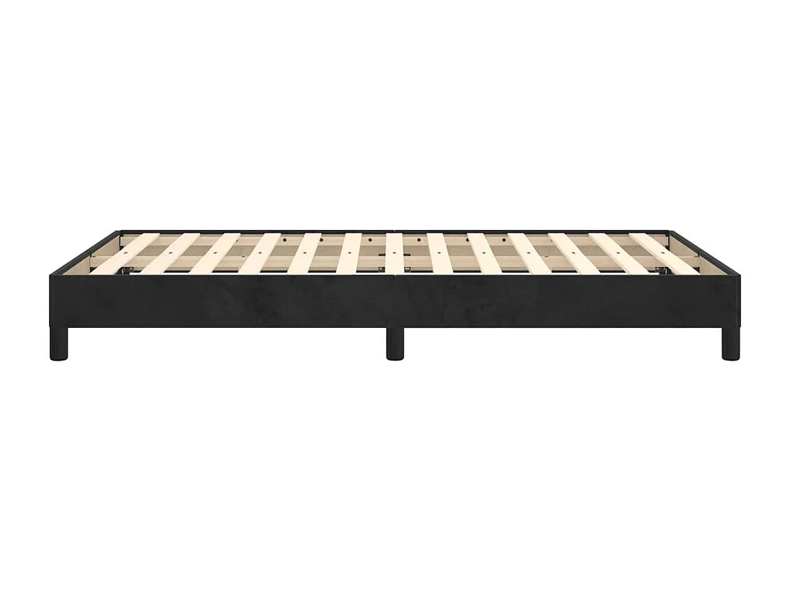 Bettgestell ohne Matratze Schwarz 120x190 cm Samt