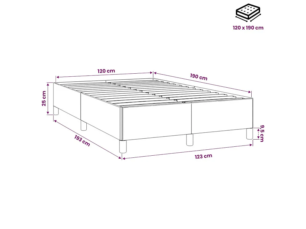 Bedframe zonder matras 120x190 cm fluweel zwart
