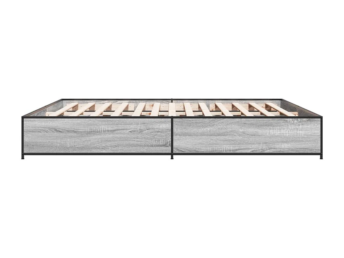 Cadre de lit sans matelas sonoma gris 200x200 cm