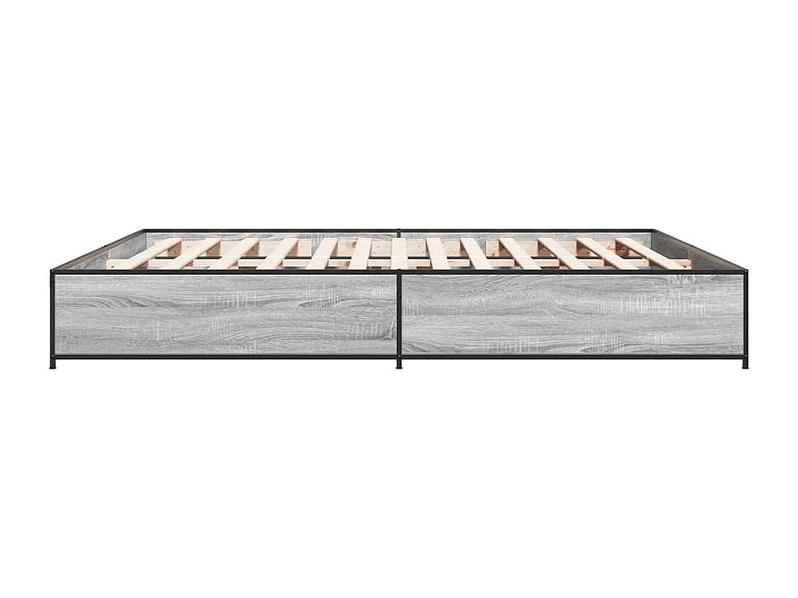 Cadre de lit sans matelas sonoma gris 200x200 cm