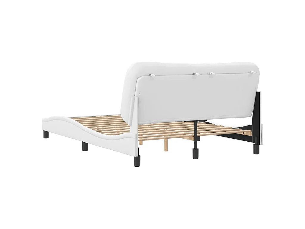 Giroletto senza Materasso Hvar Bianco 140x190 cm in Similpelle
