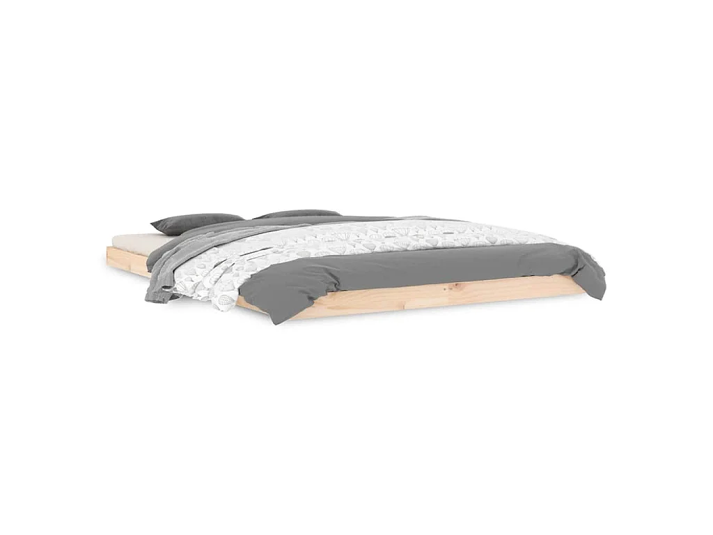 Estructura de cama sin colchón madera de pino 140x200 cm