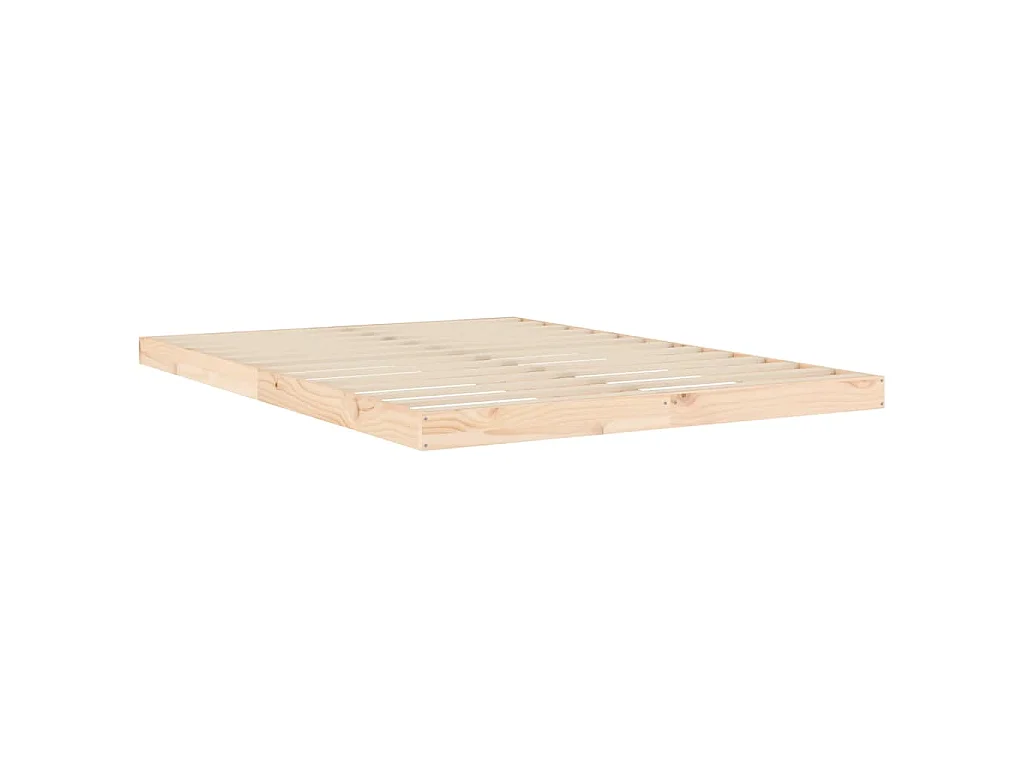 Estructura de cama sin colchón madera de pino 140x200 cm
