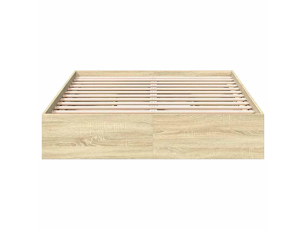 Cadre de lit avec tiroirs sans matelas chêne sonoma 140x190 cm