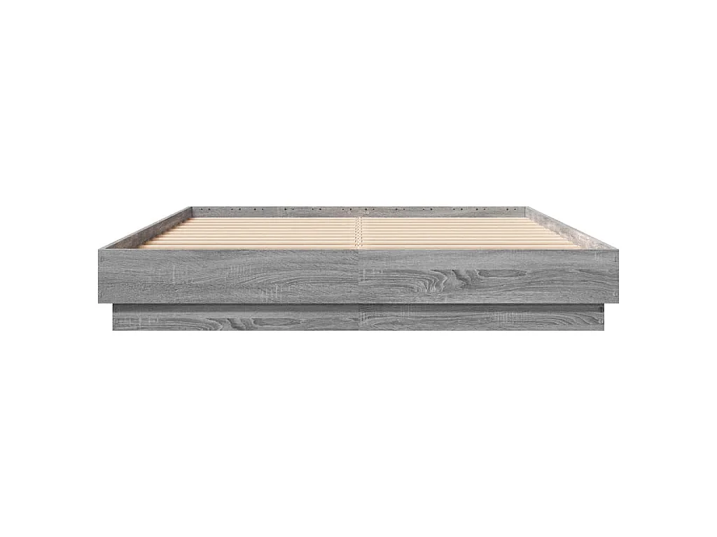 Cadre de lit sans matelas sonoma gris 120x200 cm