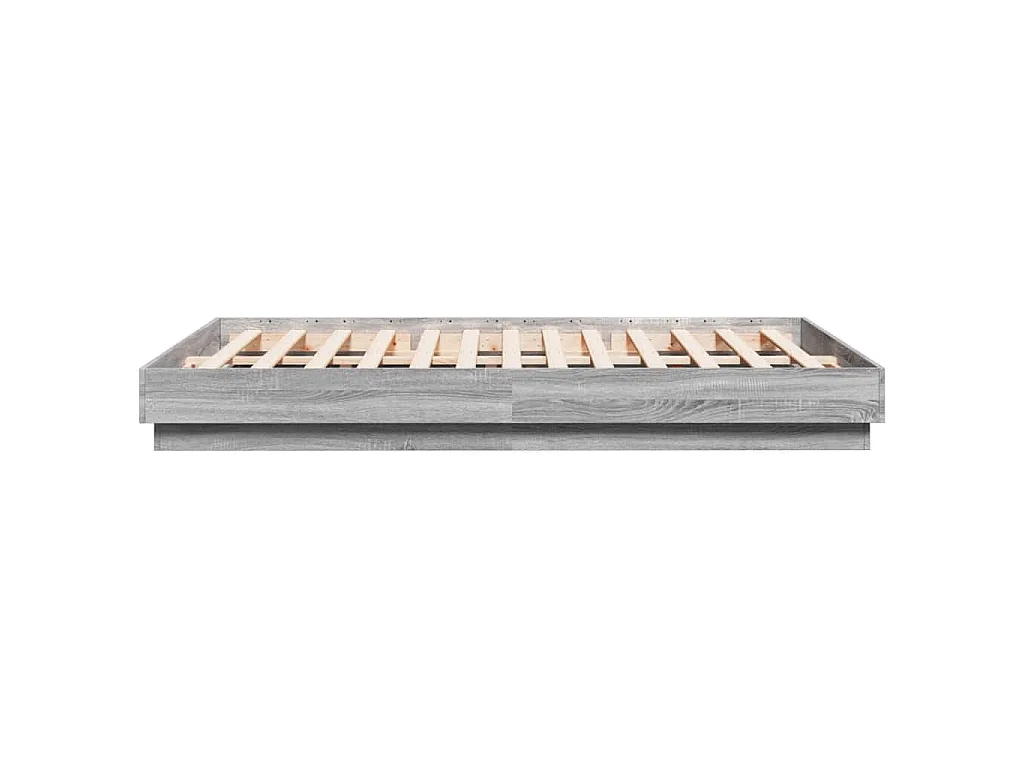 Cadre de lit sans matelas sonoma gris 120x200 cm