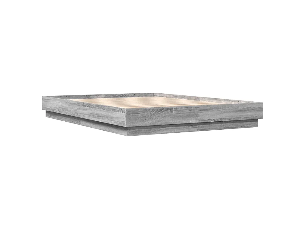 Cadre de lit sans matelas sonoma gris 120x200 cm