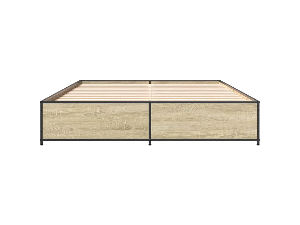 Cadre de lit sans matelas chêne sonoma 120x190 cm