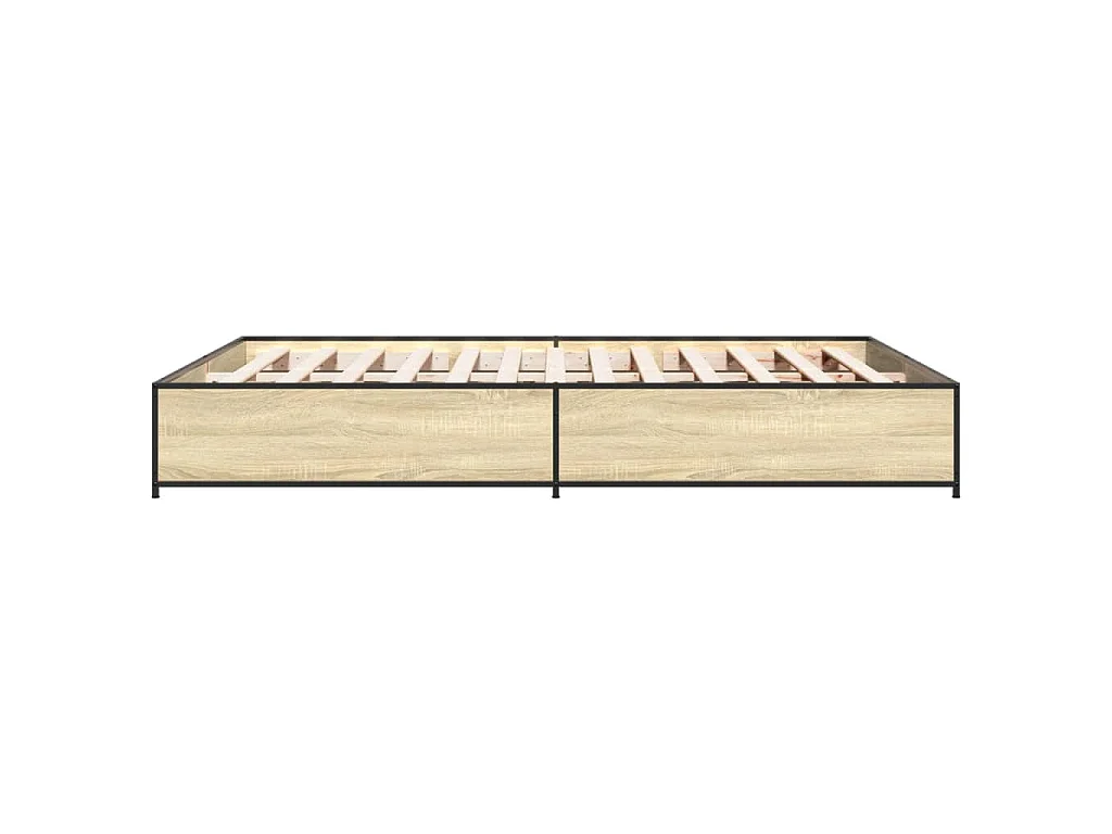 Cadre de lit sans matelas chêne sonoma 120x190 cm