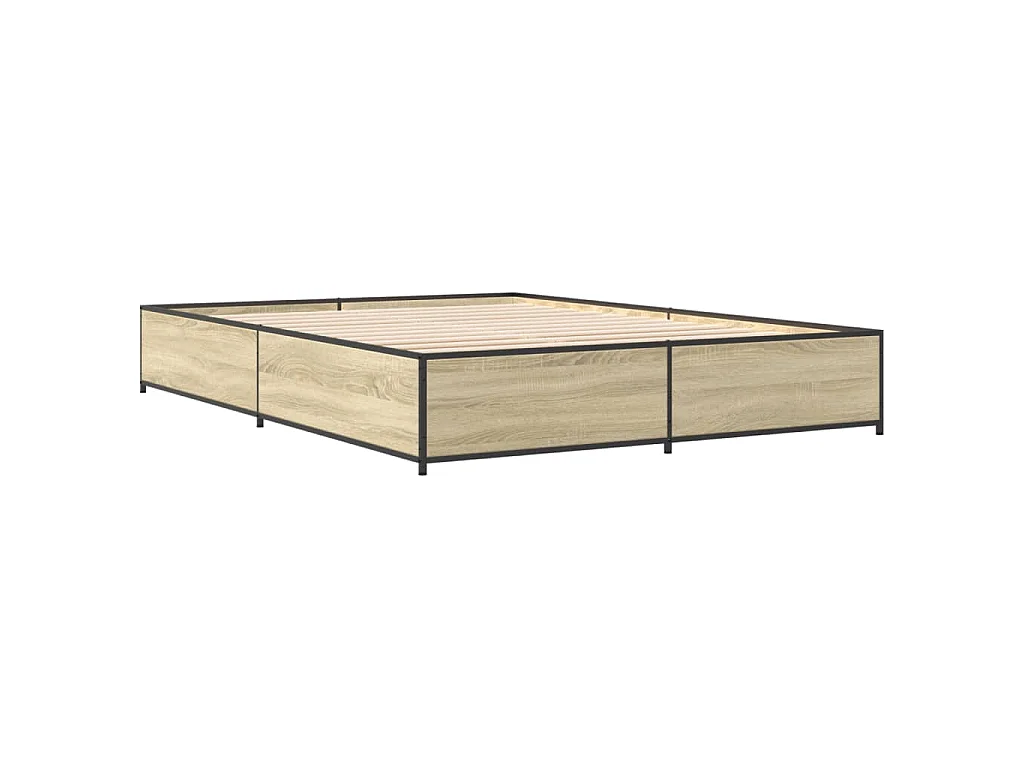 Cadre de lit sans matelas chêne sonoma 120x190 cm