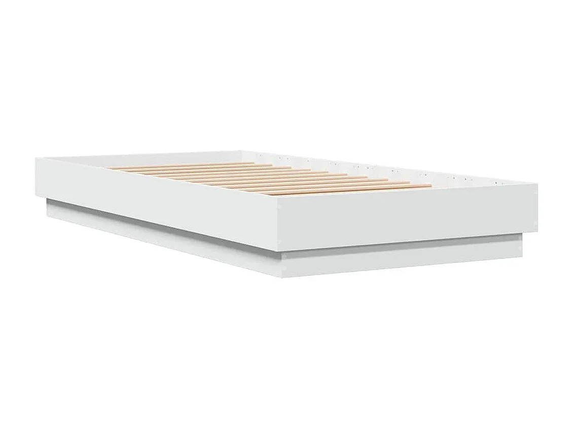 Cadre de lit sans matelas blanc 90x190 cm bois d'ingénierie