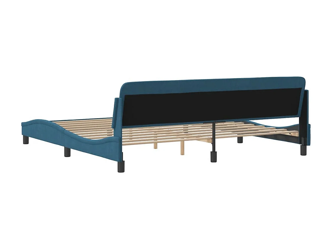 Bedframe "Dover" fluweel blauw 200x200 cm