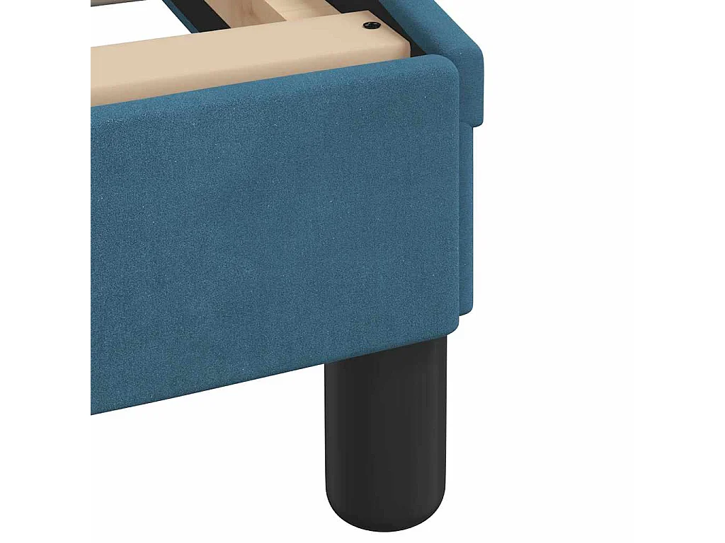Cadre de lit Dover bleu 200x200 cm velours