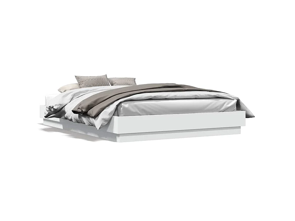 Cadre de lit sans matelas blanc 140x200 cm