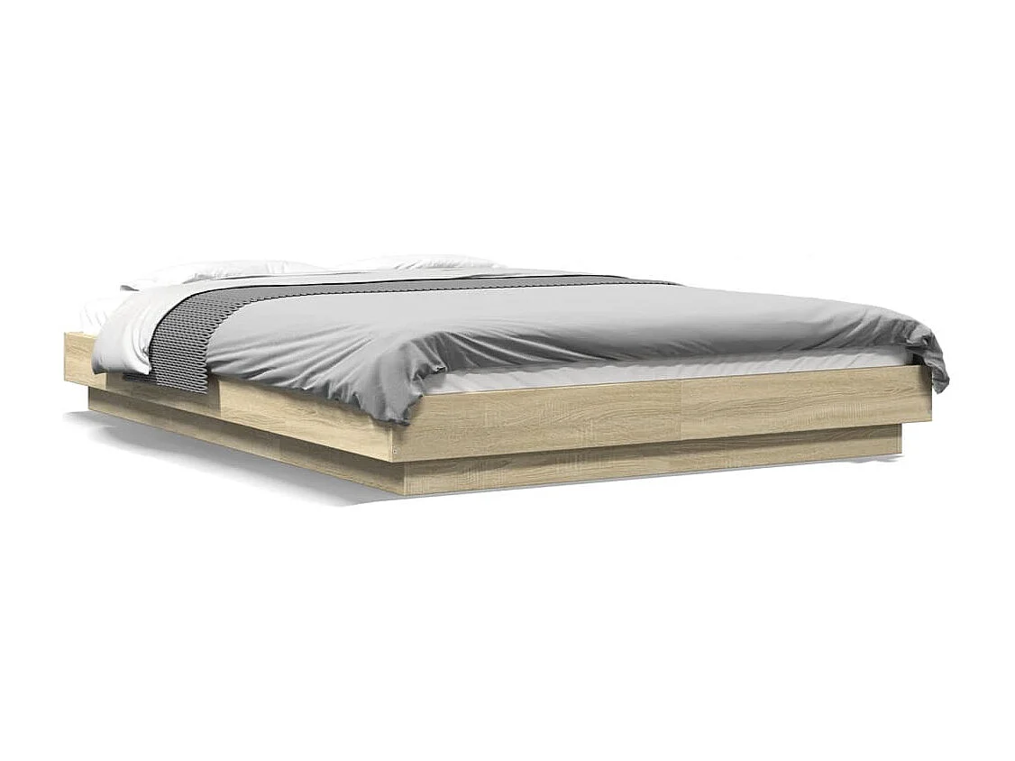 Cadre de lit sans matelas chêne sonoma 120x190 cm