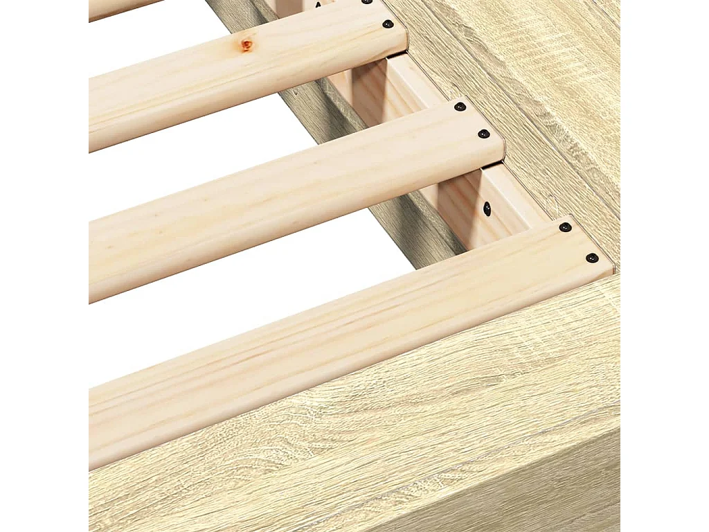 Cadre de lit sans matelas chêne sonoma 120x190 cm