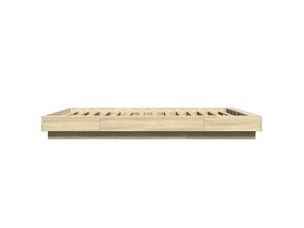 Cadre de lit sans matelas chêne sonoma 120x190 cm