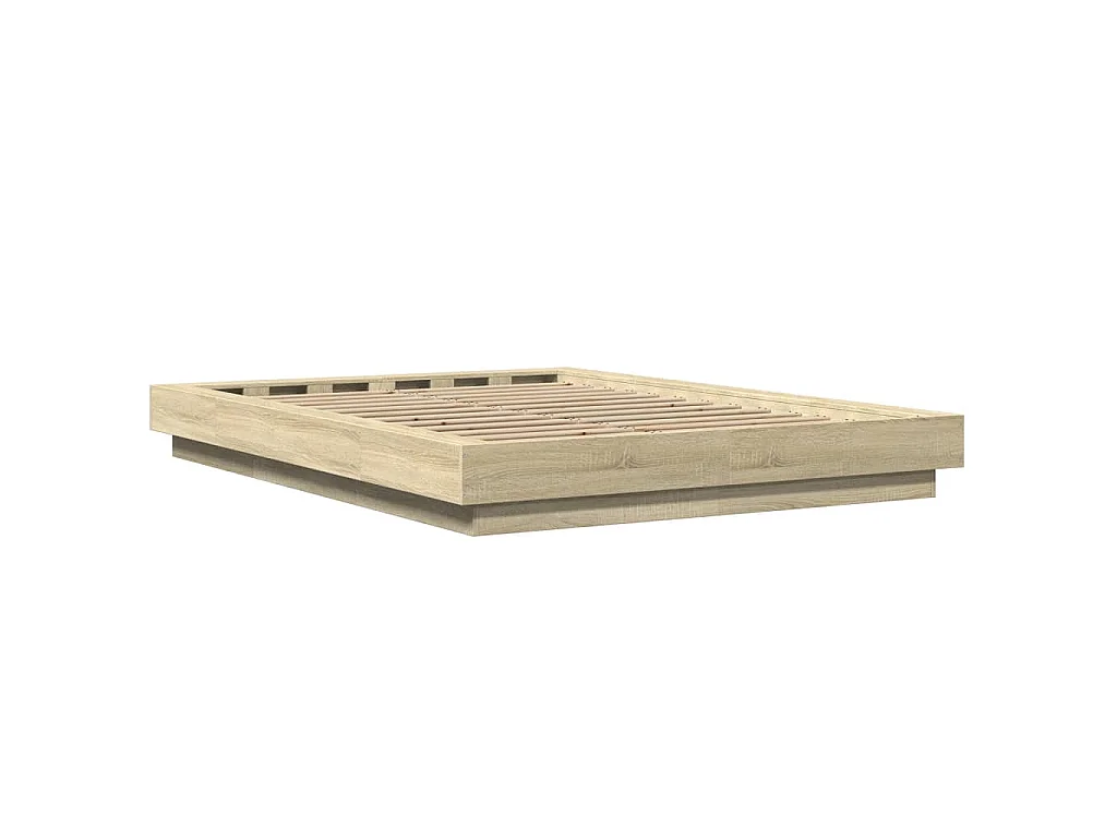 Cadre de lit sans matelas chêne sonoma 120x190 cm