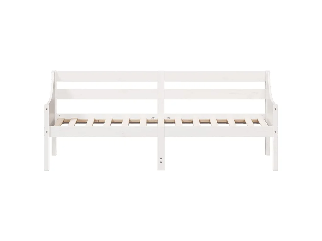 Dormeuse senza Materasso Bianca 90x190 cm Legno Massello Pino