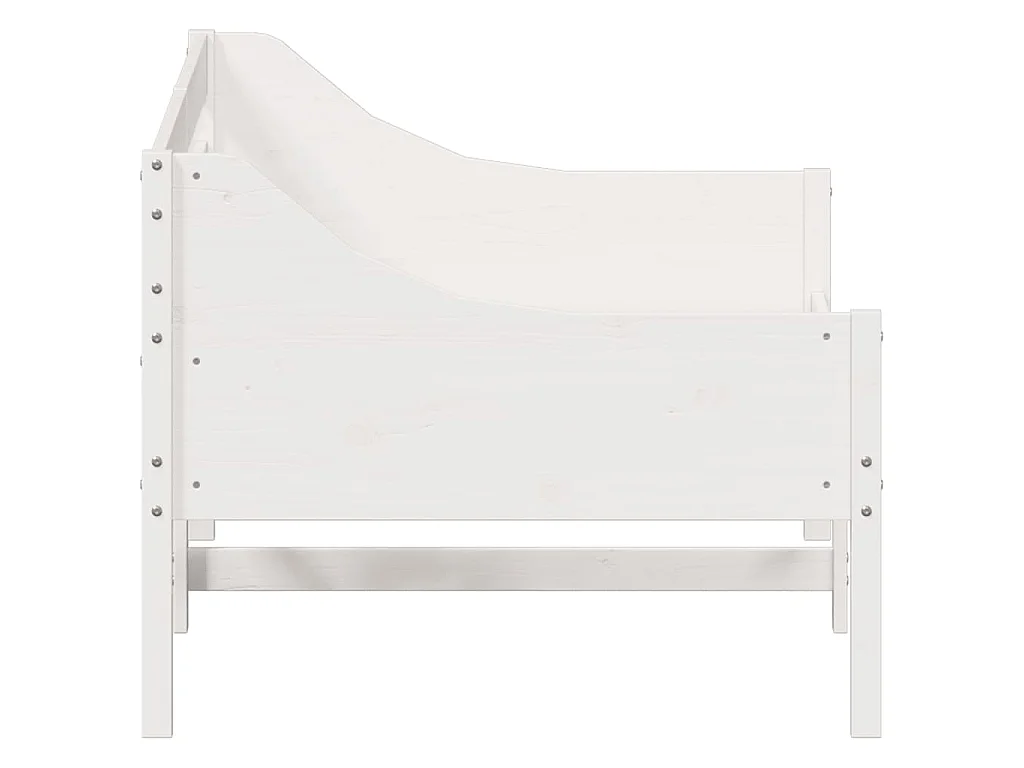 Dormeuse senza Materasso Bianca 90x190 cm Legno Massello Pino
