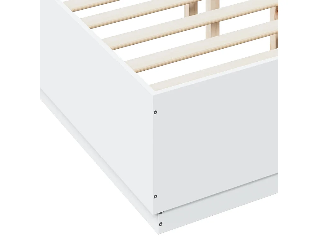 Cadre de lit sans matelas blanc 120x190 cm