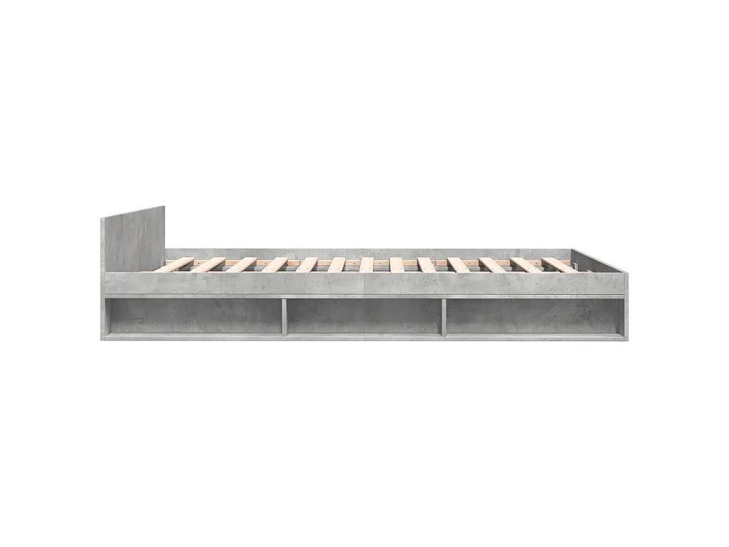 Giroletto Cassetti Grigio Cemento 140x190 cm Legno Multistrato
