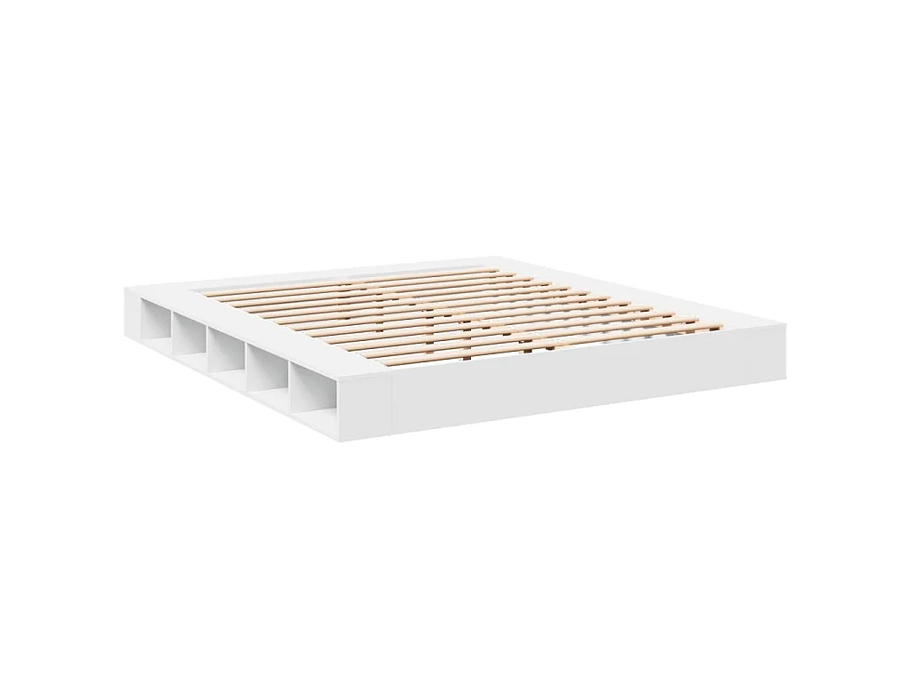 Cadre de lit sans matelas blanc 180x200 cm