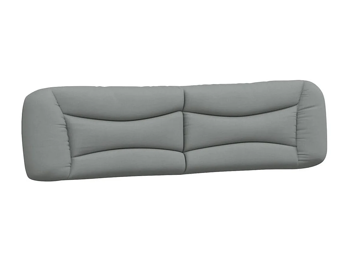 Cadre de lit avec LED sans matelas Hvar gris clair 200x200 cm tissu