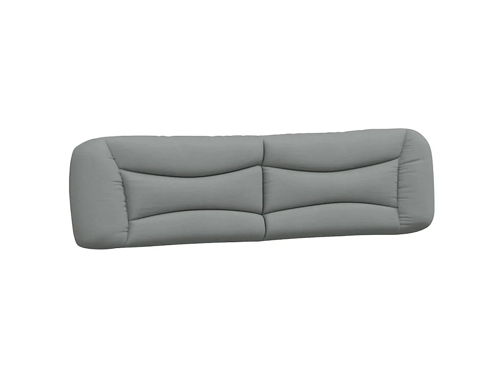Cadre de lit avec LED sans matelas Hvar gris clair 200x200 cm tissu